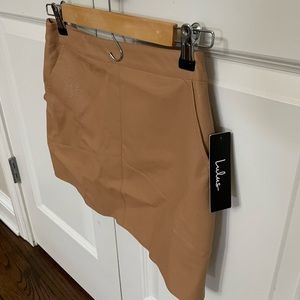COPY - New with tags camel lulus leather skirt